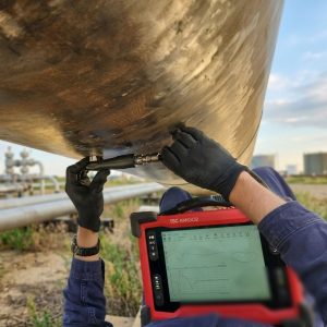 Inspección ACFM Amigo 2 en soldaduras pintadas | Tecnaice.