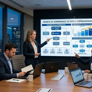 Sesión de consultoría estratégica avanzada para el diseño del marco institucional de Gobierno de Datos por TECNA ICE.