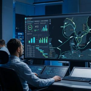 Interfaz corporativa unificada que demuestra la integración avanzada de sistemas SAP, GIS y SCADA por TECNA ICE.