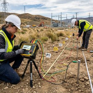 Levantamiento de resistividad del suelo mediante método Wenner para ingeniería de protección catódica por TECNA ICE.